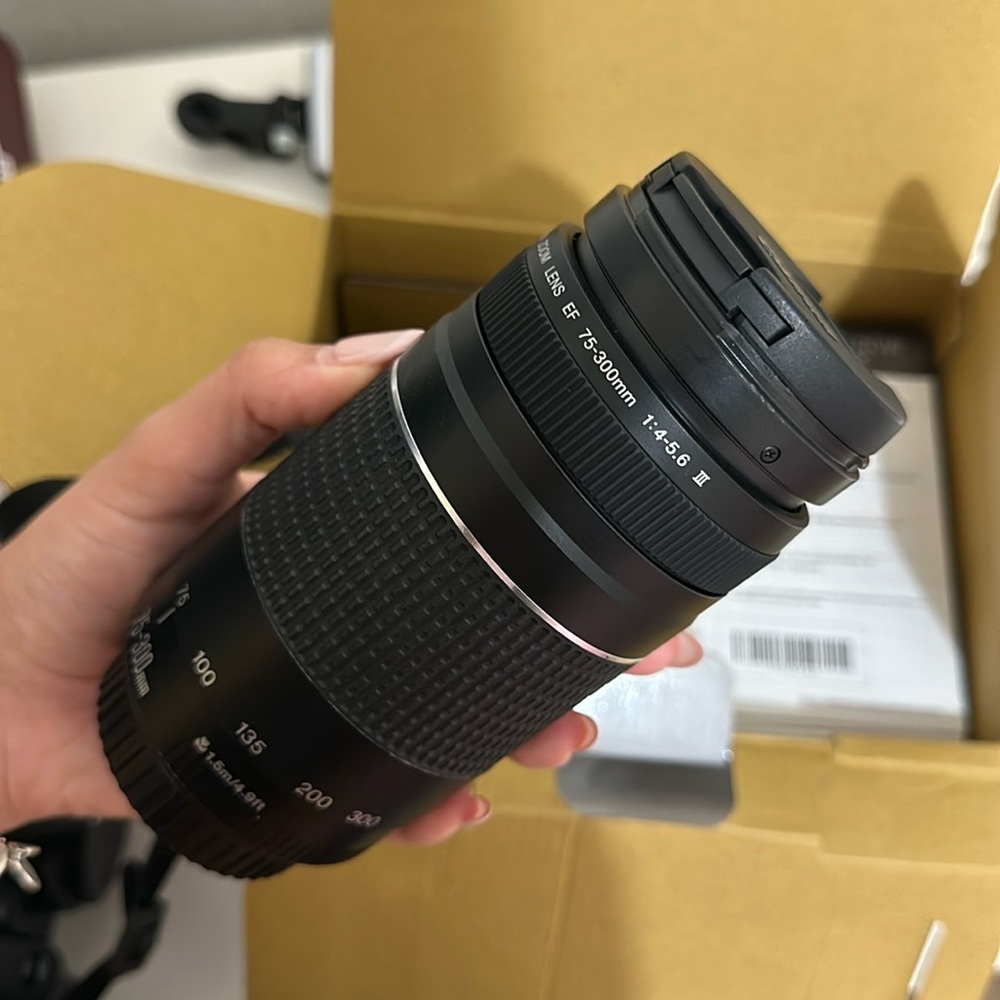Canon Rebel T7 With 18-55 And 75-300 Lens